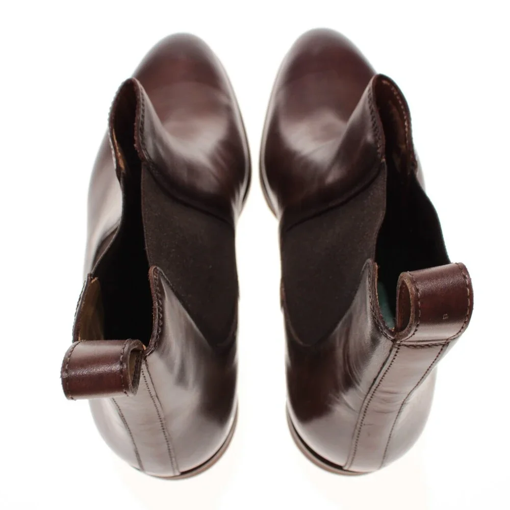 Pastori NWD Pertinax Pull On Chelsea Boots Size 9 US in Brown Leather
